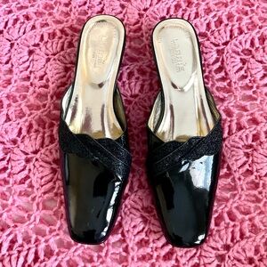 Black Patent Leather Mules really pretty